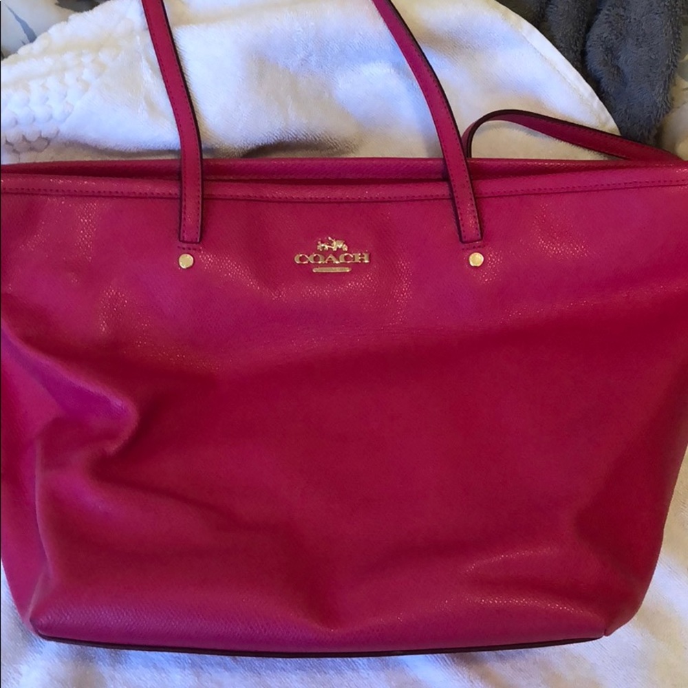 Pink Coach Tote Bag